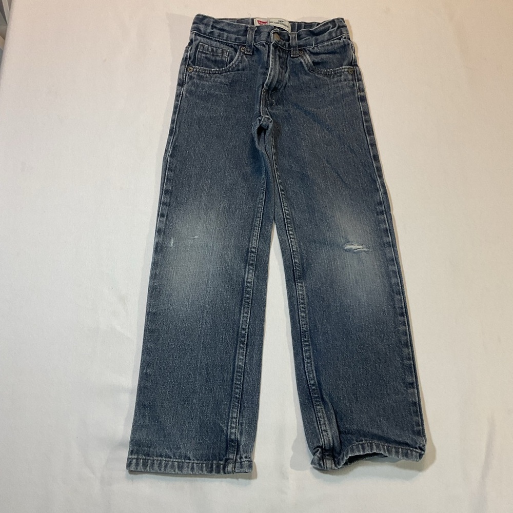 Levi's 549 Relaxed Straight Adjustible Size 7, Distressed, Blue Stone Wash
